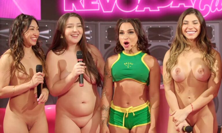 Lamidas de tetas y veginas entre brasileñas desnudas, con Mini Bertolini